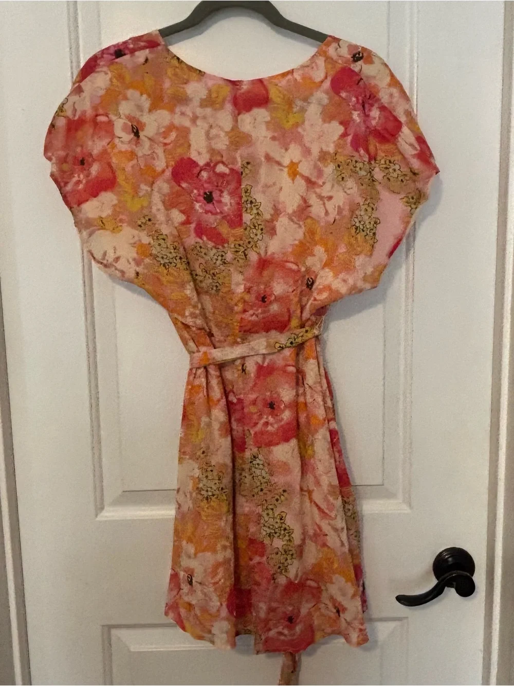 Free People Freddy tie mini dress small Fruit Punch Combo pink print NWT